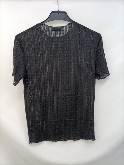 STRADIVARIUS. Top negro encaje T.s