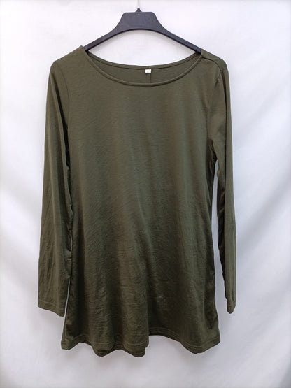 OTRAS. Vestido corto verde T.s