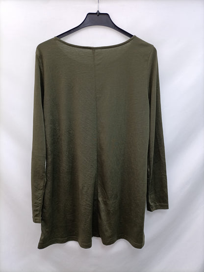 OTRAS. Vestido corto verde T.s