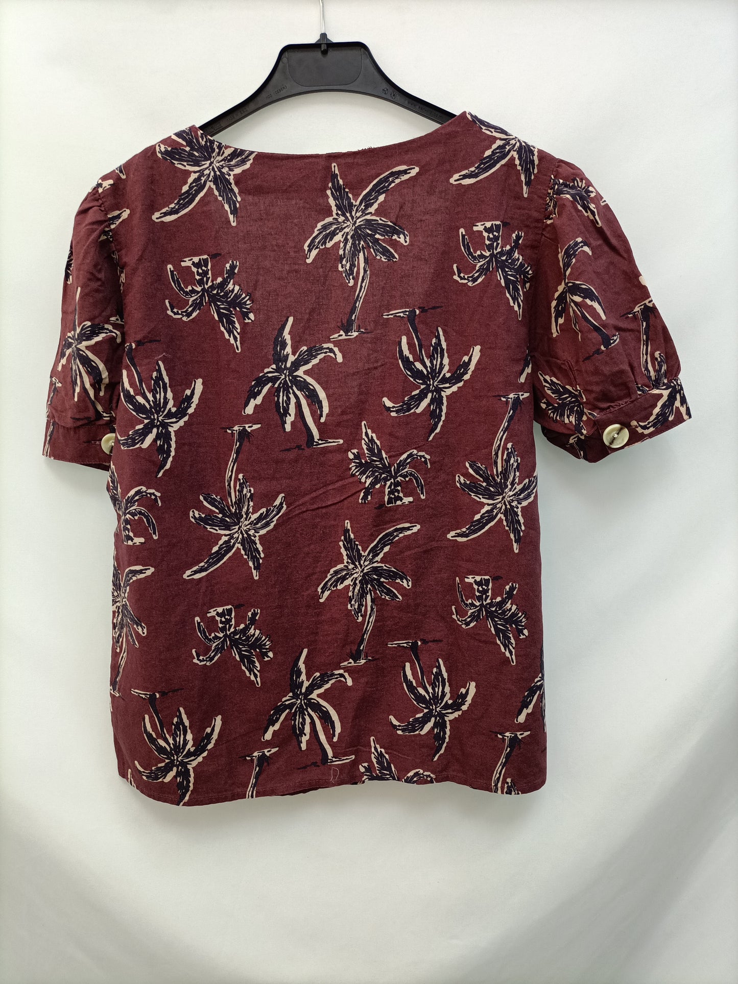 LEFTIES. Blusa burdeos palmeras T.s