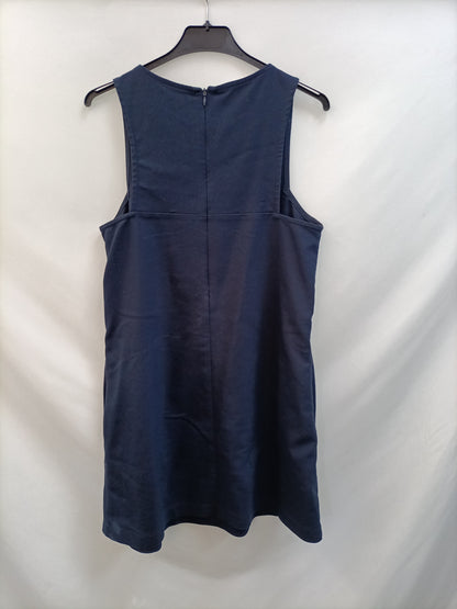 MANGO. Vestido azul básico T.s