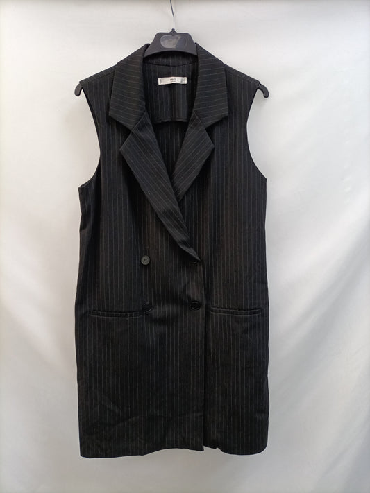 MANGO. Vestido/chaleco cruzado T.s