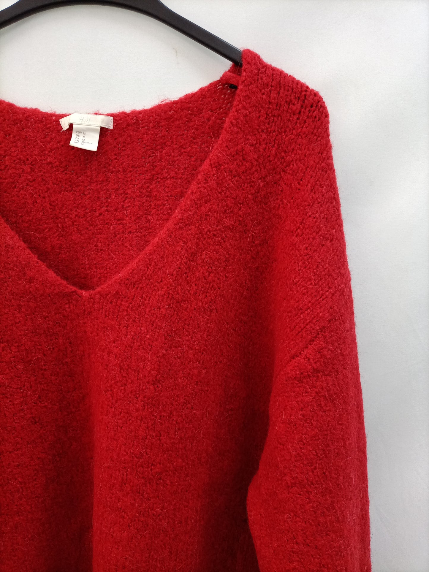 H&M. Jersey oversized rojo T.m