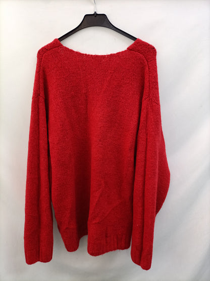 H&M. Jersey oversized rojo T.m