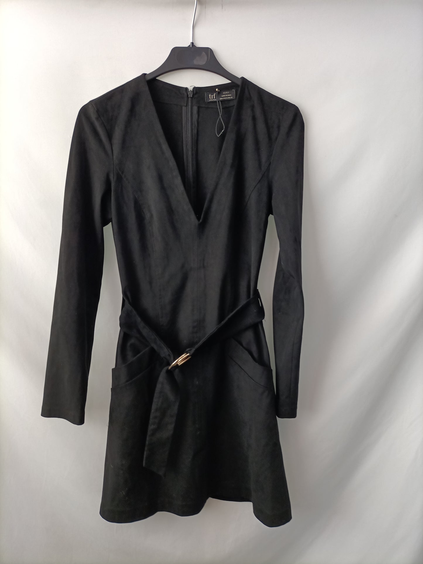 ZARA. Vestido antelina T.s