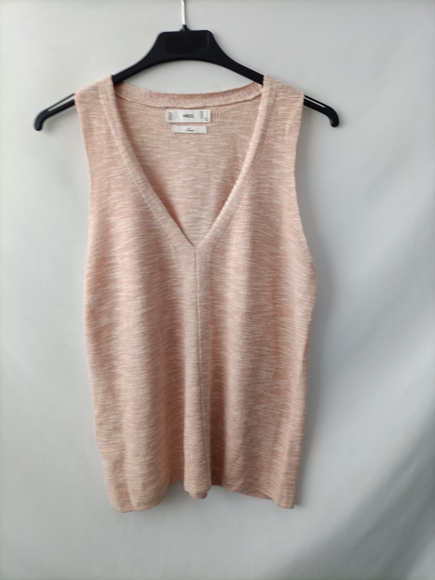 MANGO. Top jaspeado rosa T.m