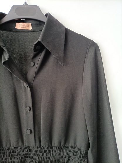 BIMANI. Blusa negra fluida T.xs