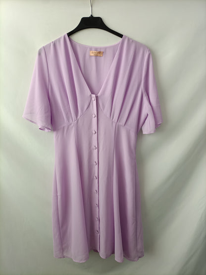 BIMANI. Vestido Abotonado lila T.xs