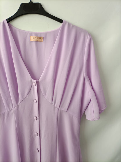 BIMANI. Vestido Abotonado lila T.xs