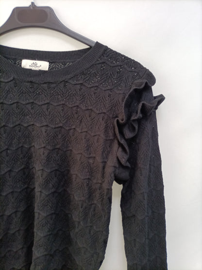 MOCHY. Jersey negro troquelado T.u