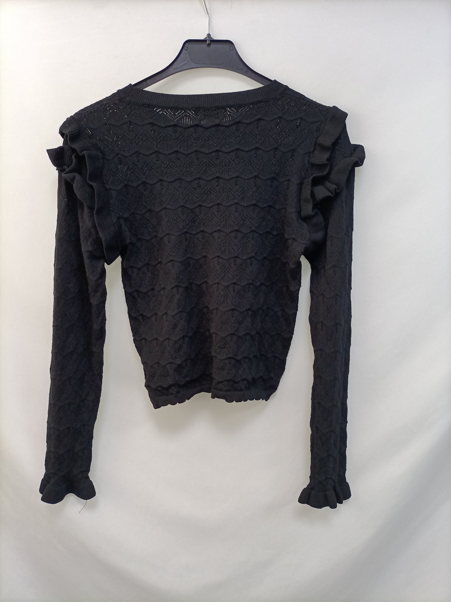 MOCHY. Jersey negro troquelado T.u