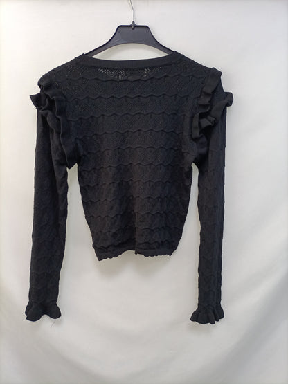 MOCHY. Jersey negro troquelado T.u