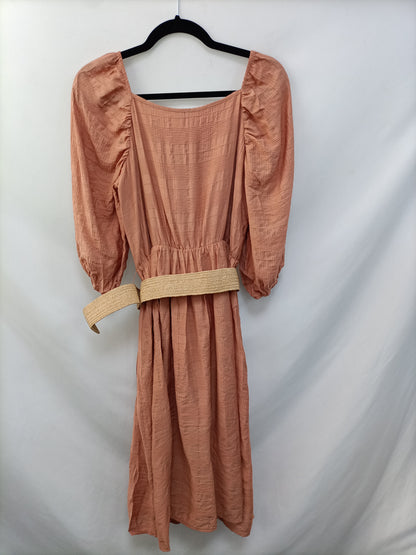 FORMULA YOUNG. Orange midi dress, size 40