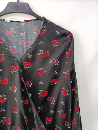 H&M. Blusa flores T.13-14 años (xxs)