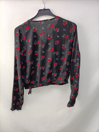 H&M. Blusa flores T.13-14 años (xxs)