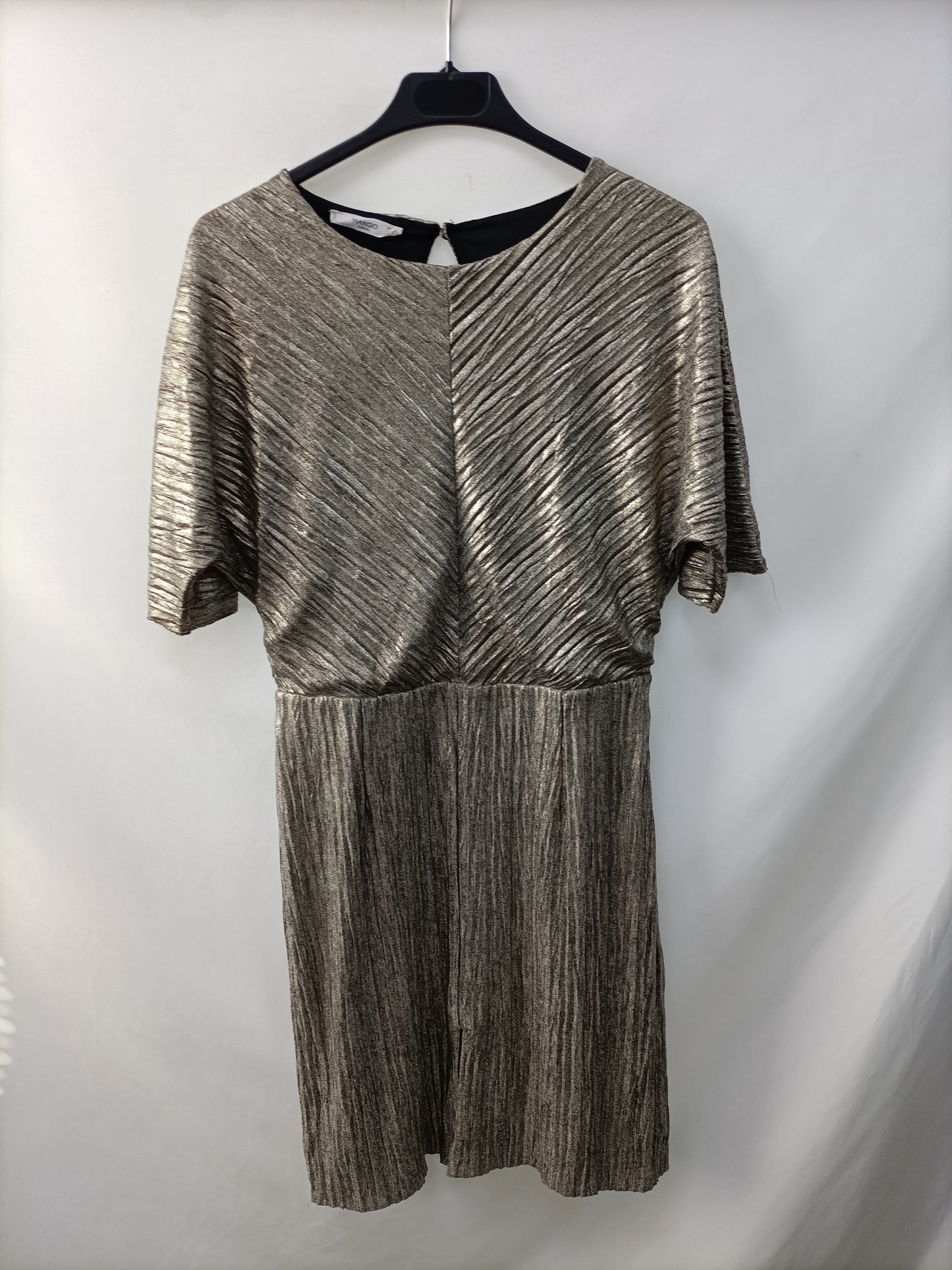 MANGO.Vestido dorado T.s