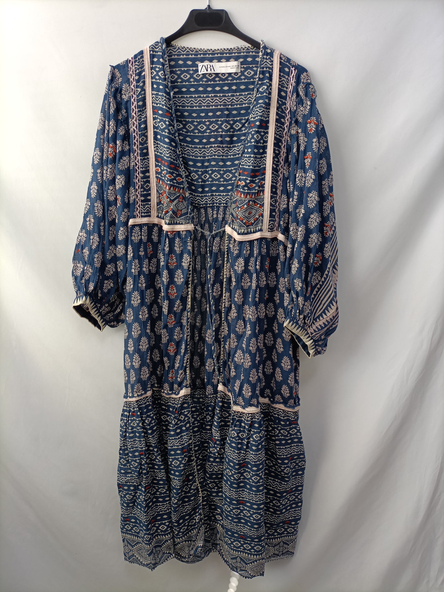 ZARA. kimono multiestampado T.m/l