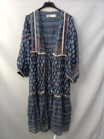 ZARA. kimono multiestampado T.m/l