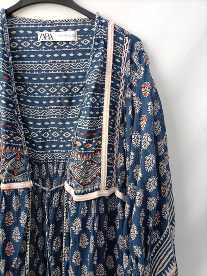 ZARA. kimono multiestampado T.m/l