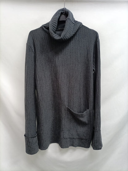 ZARA. Vestido/Jersey canalé T.m