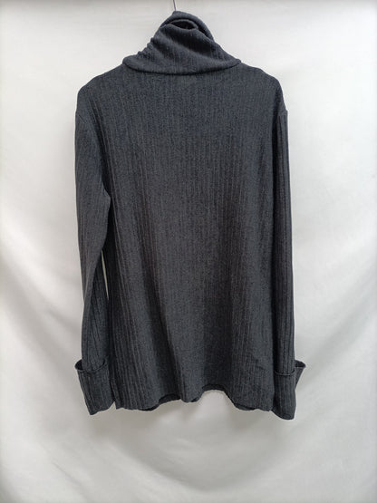 ZARA. Vestido/Jersey canalé T.m