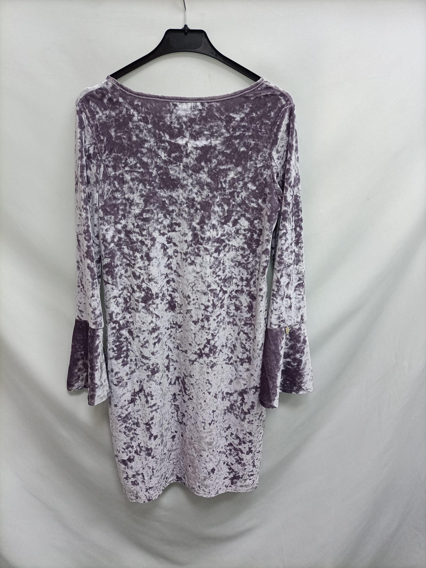 PERINOLA. Vestido lila terciopelo T.u(s)