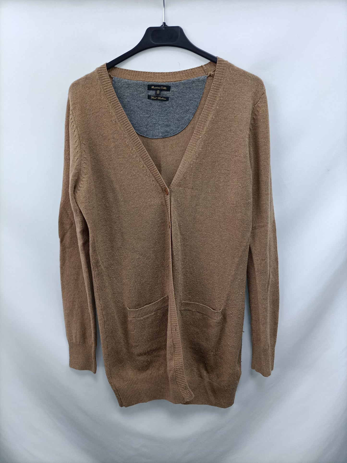 MASSIMO DUTTI. Tm camel wool cardigan