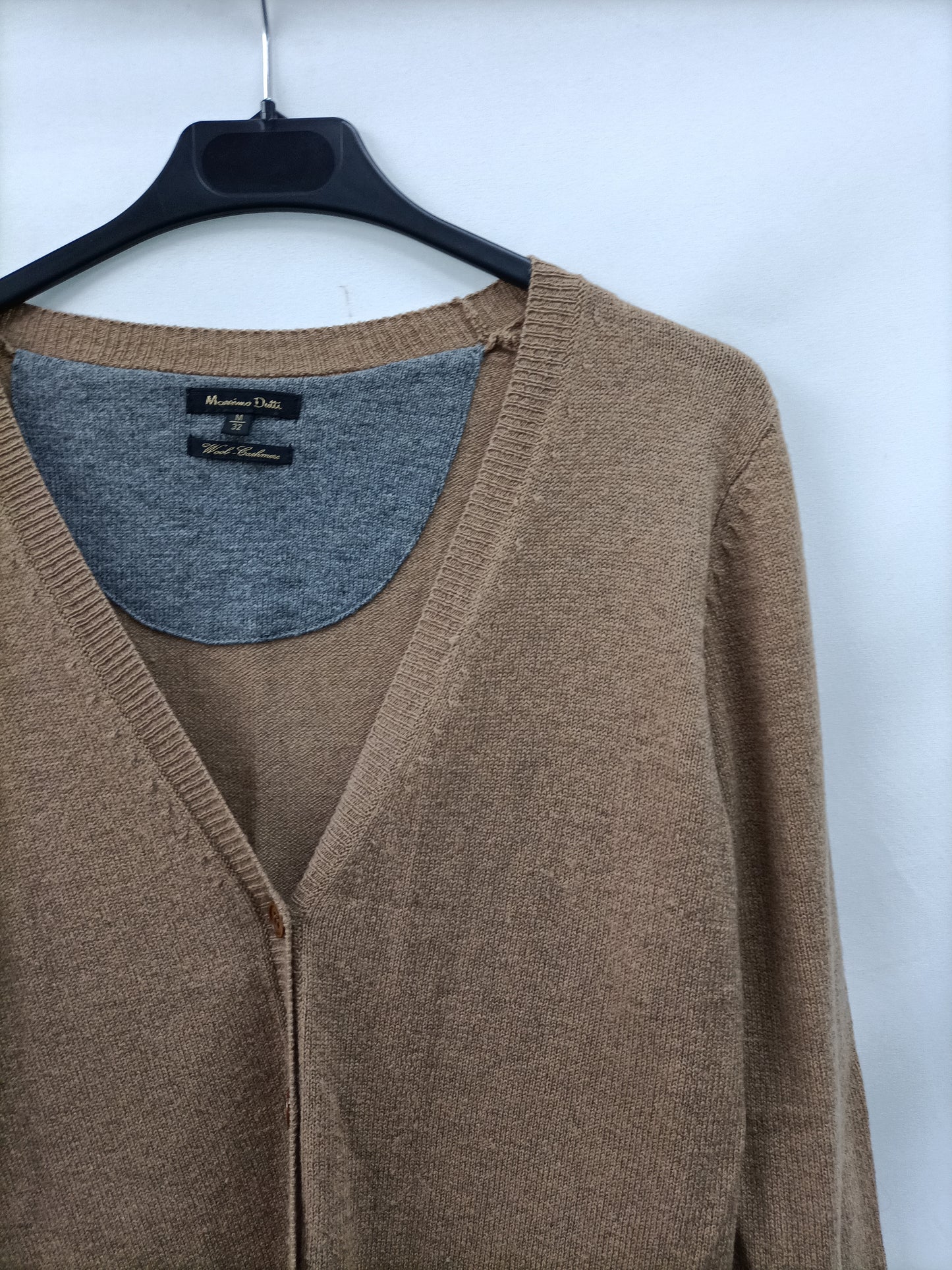 MASSIMO DUTTI. Tm camel wool cardigan
