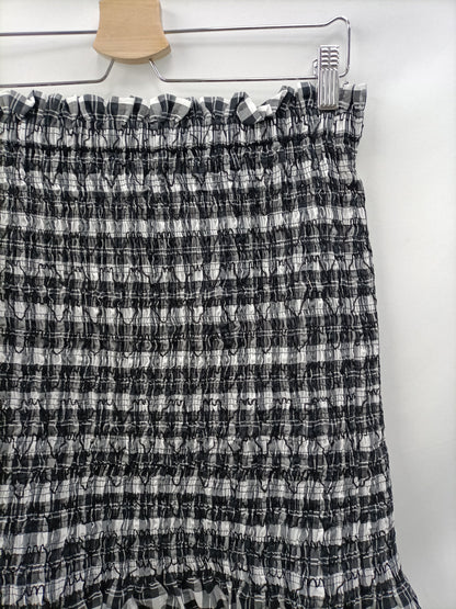 H&M. Falda midi cuadros T.m