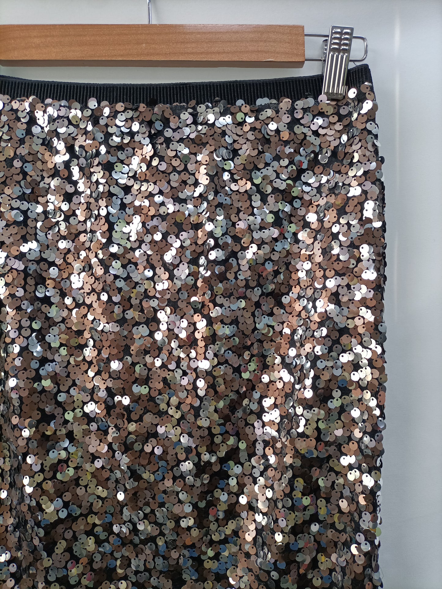 BLANCO. Falda lentejuelas T.38