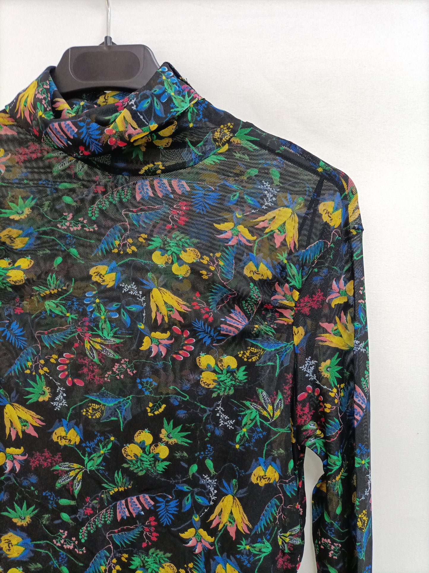 BIMBA Y LOLA. Vestido rejilla flores T.m