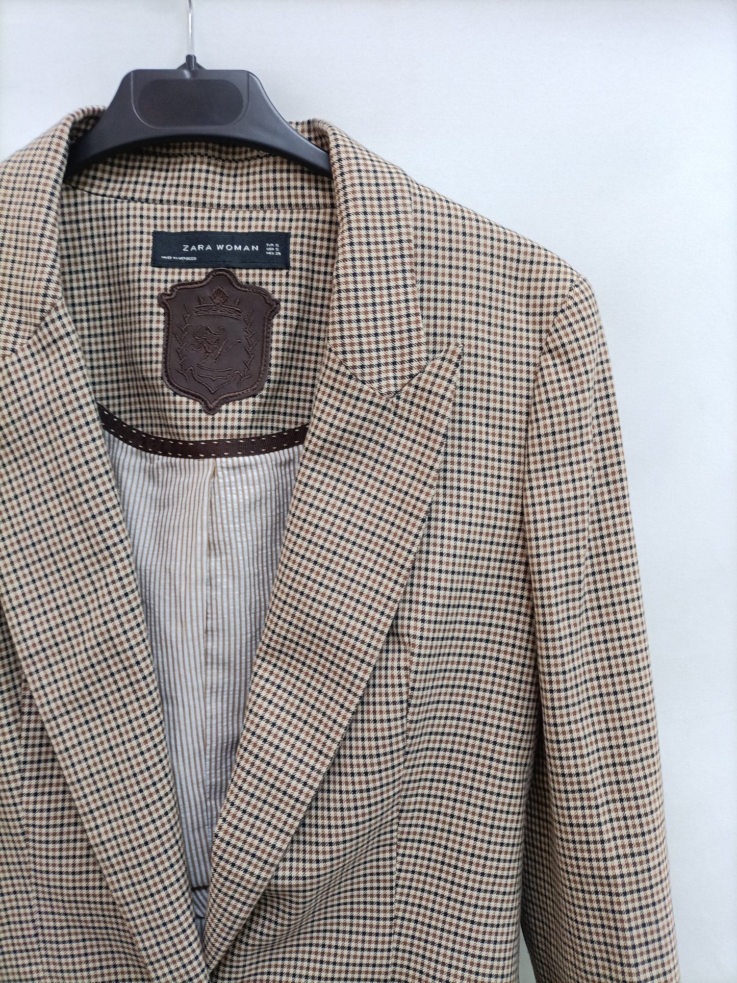 ZARA. Blazer pata de gallo T.s