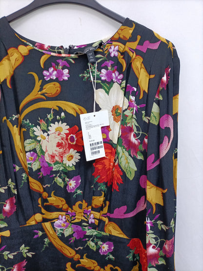 &OTHER STORIES. Vestido negro flores T.38
