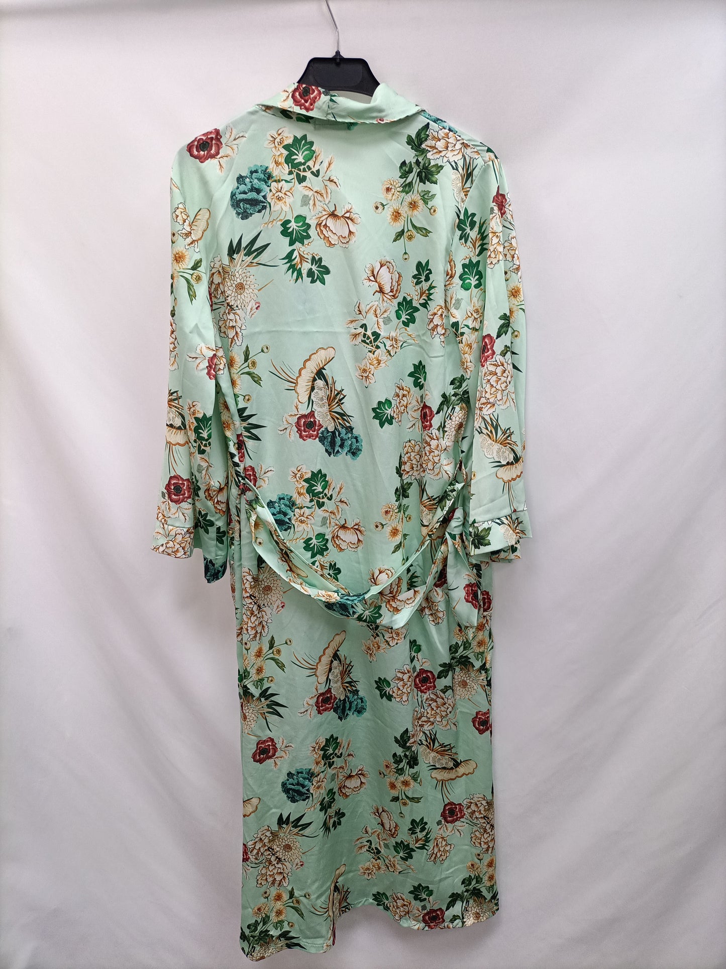 OKEYSI. Kimono Verde flores T.u(s/m)