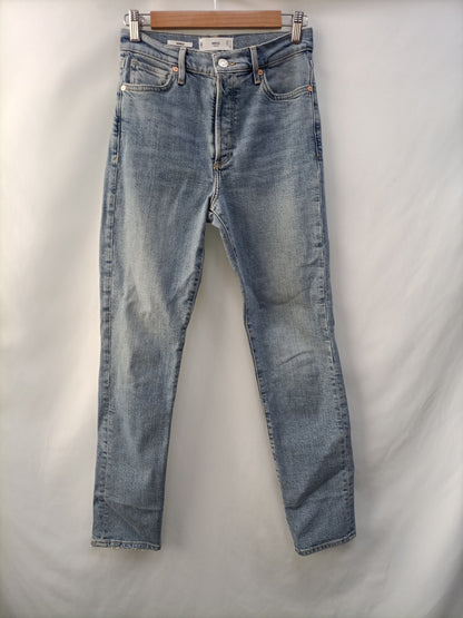 MANGO. Pantalón denim claro T.36