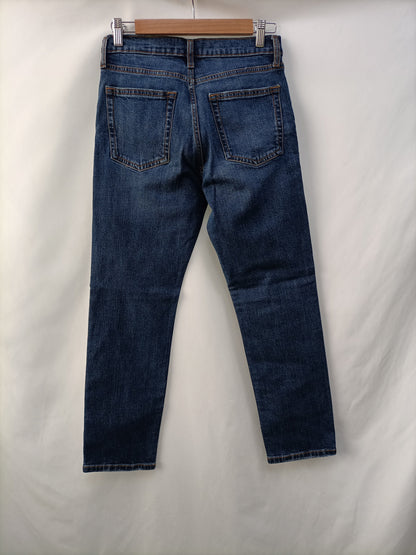 MANGO. Pantalón denim oscuro T.36