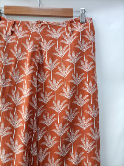 market.OTRAS. Falda midi Palmeras T.u(36)