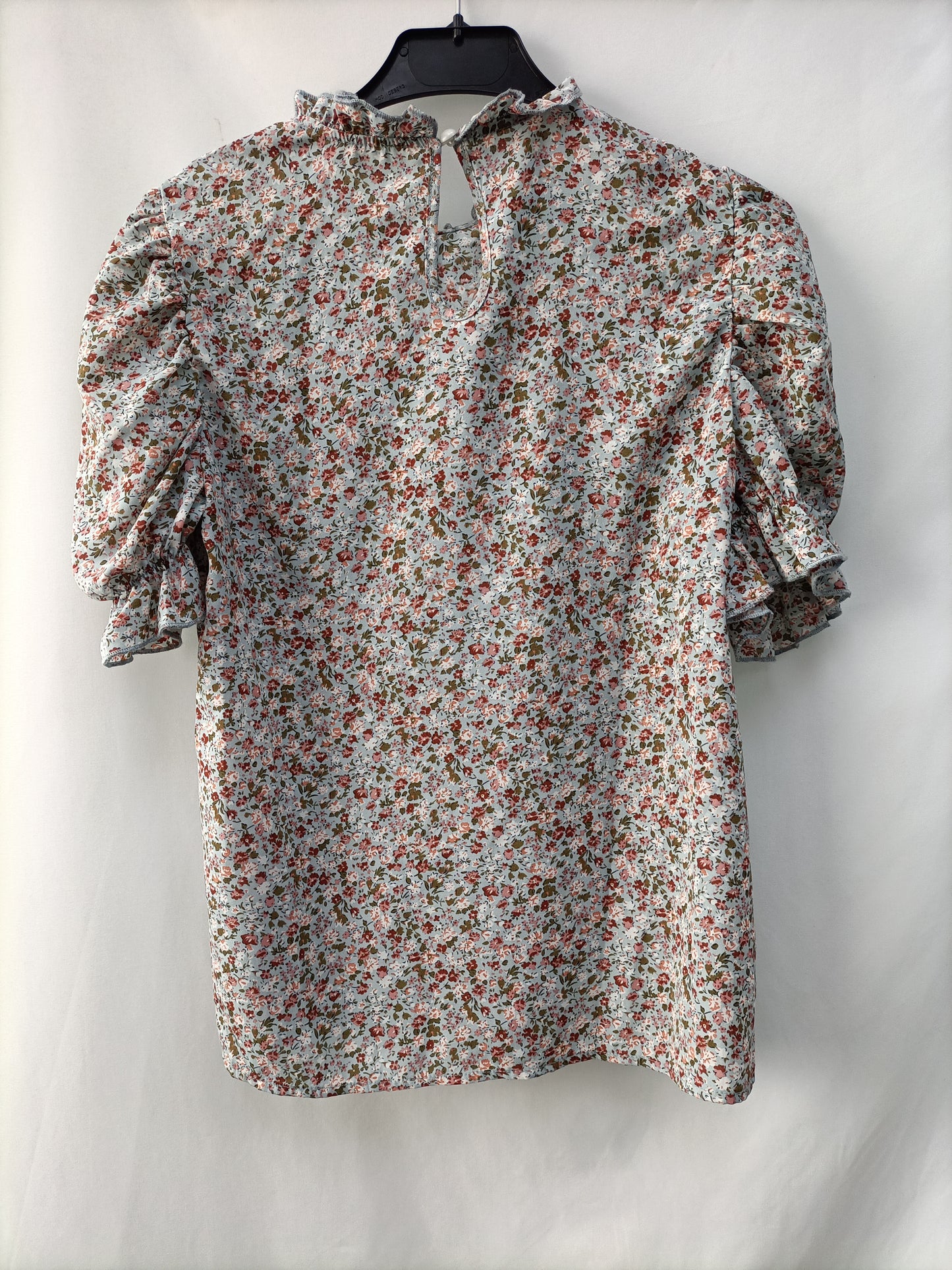 OTRAS. Blusa azul flores T.u(s)