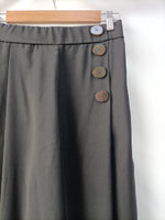ZARA. Pantalón culotte negro T.s