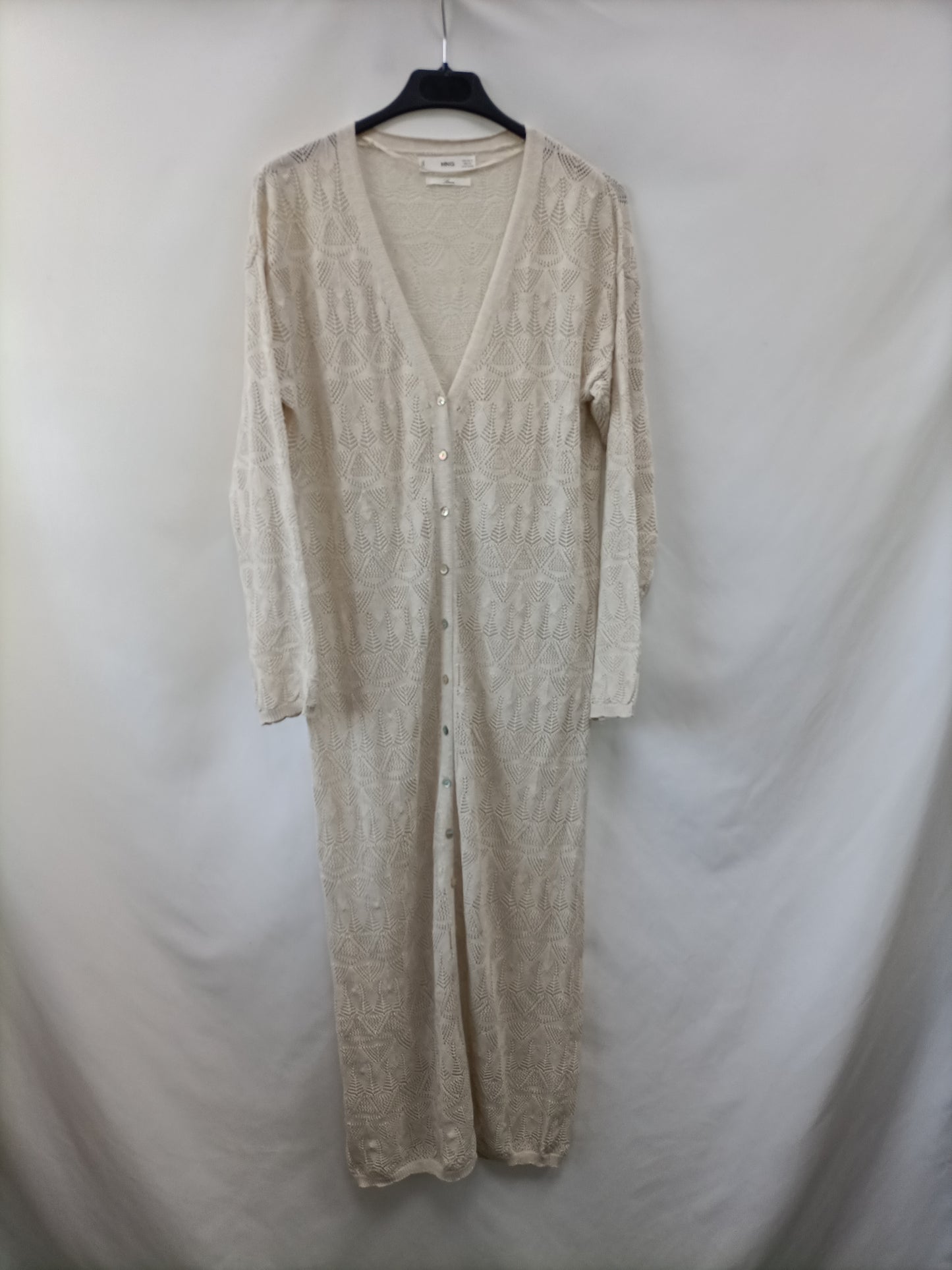 MANGO. Die-cut linen dress/jacket TS