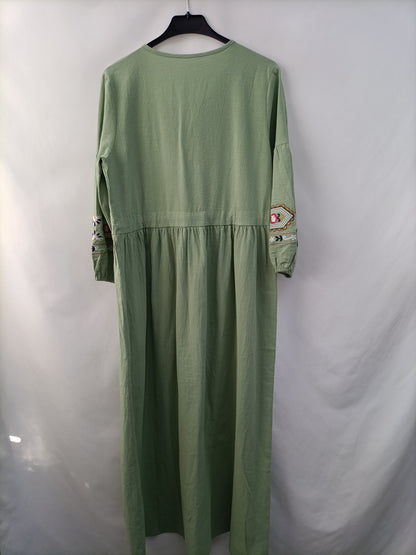 OTRAS.Vestido largo bordado TU (S)
