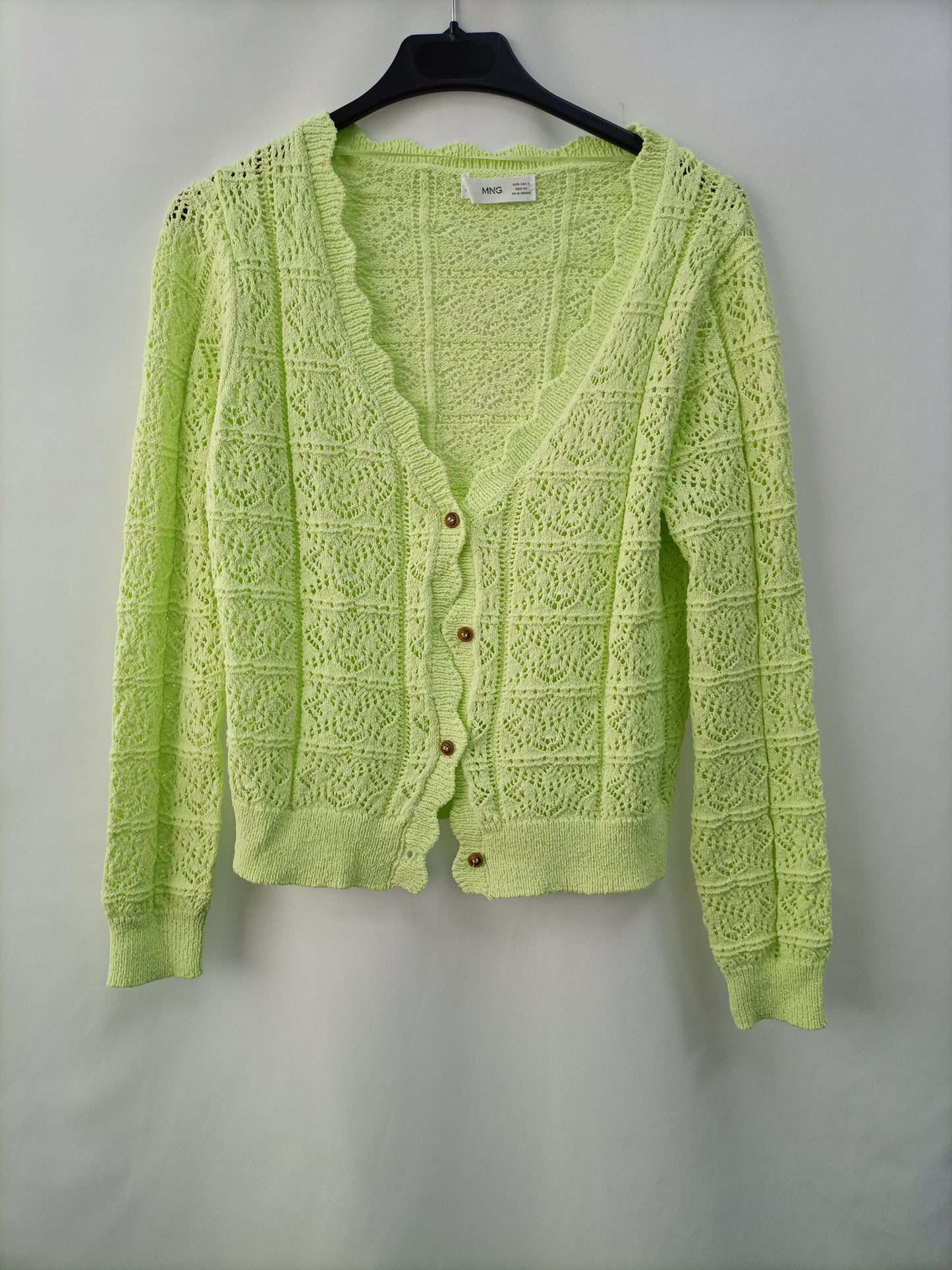 MANGO.Chaqueta croché T.s