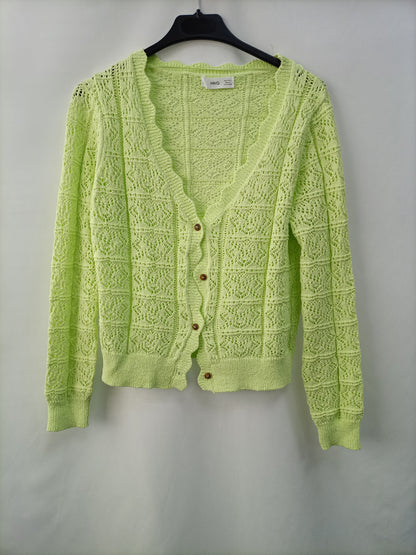 MANGO.Chaqueta croché T.s