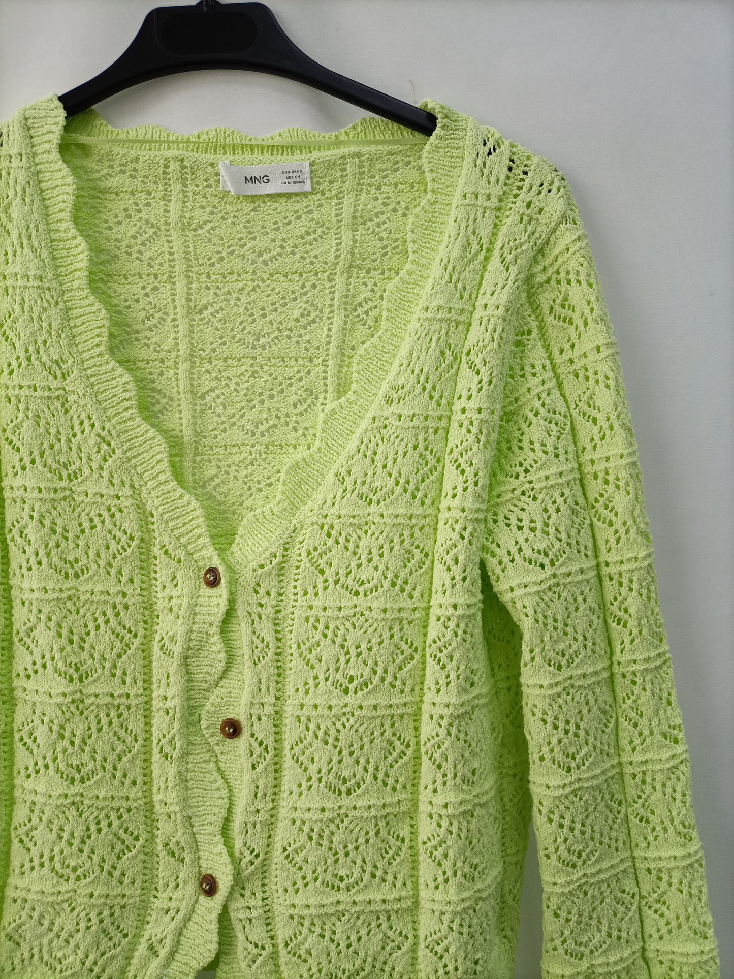 MANGO.Chaqueta croché T.s