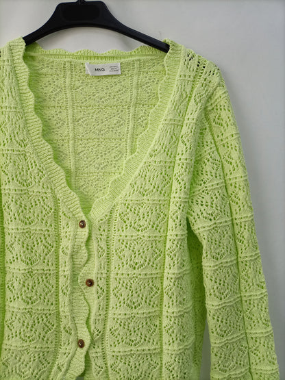 MANGO.Chaqueta croché T.s
