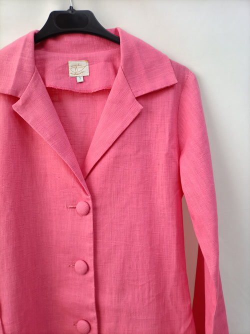 OTRAS.Vestido rosa estilo vintage T.s