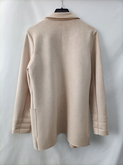 ZARA. Beige suede Ts jacket