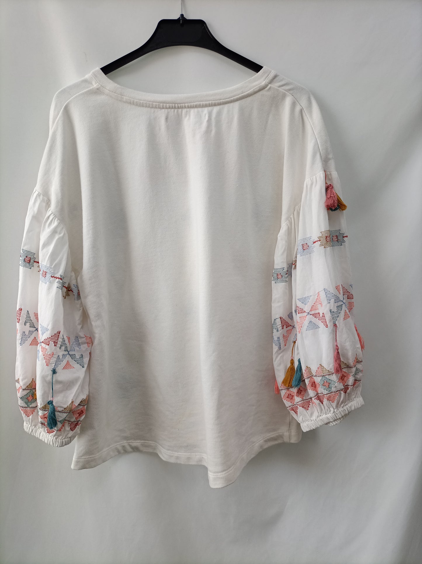 SFERA. Textured embroidered top Tl