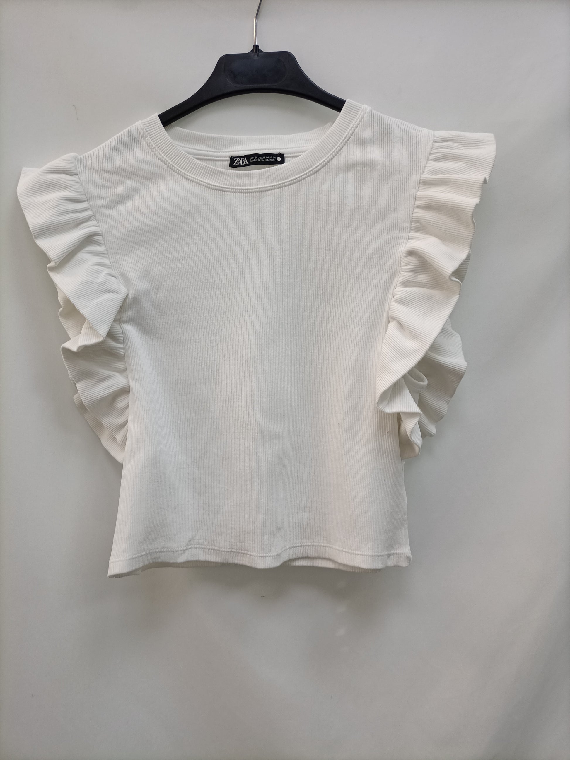 Camisa Blanca Zara Blusa Volantes Camisa Top Manga Volantes Zara