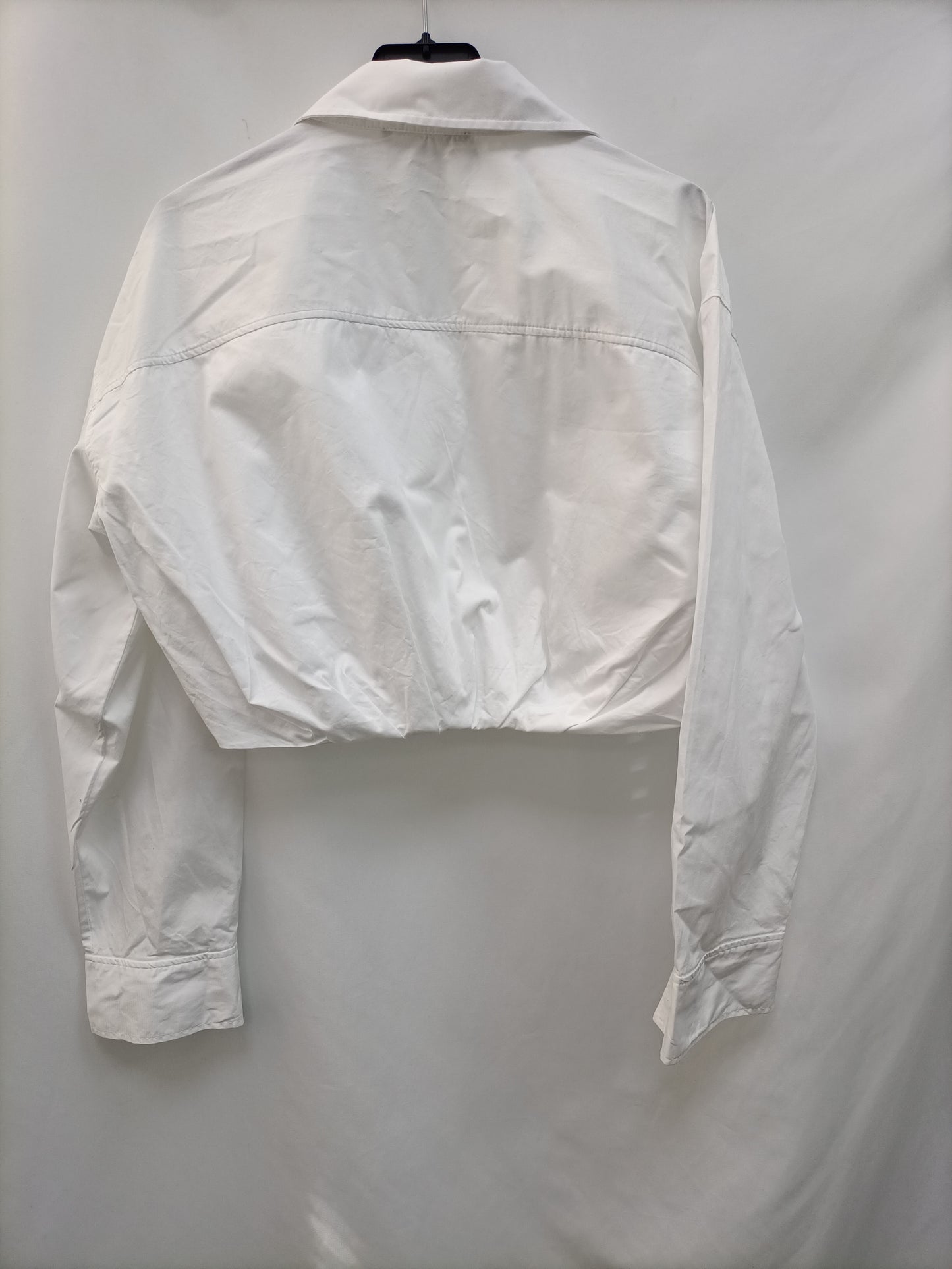 ZARA. Camisa blanca crop T.m